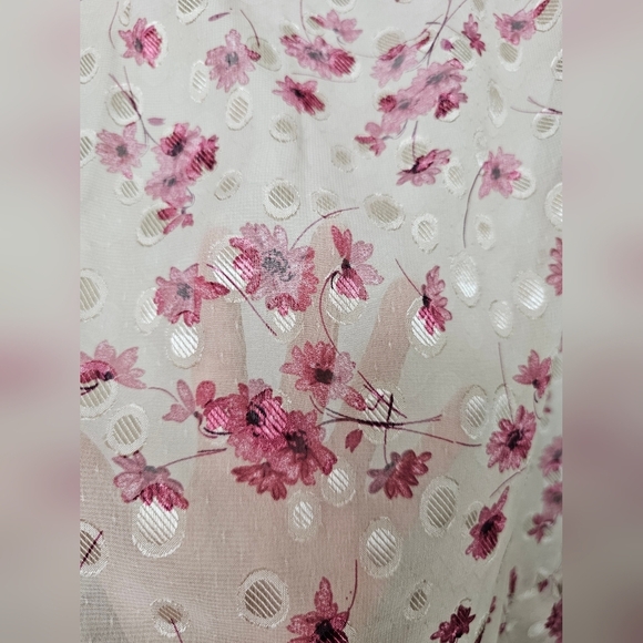 Lulus Terrace Views Taupe/ Pink Floral Print Tiered Midi w Tying Shoulder Straps - Picture 11 of 14